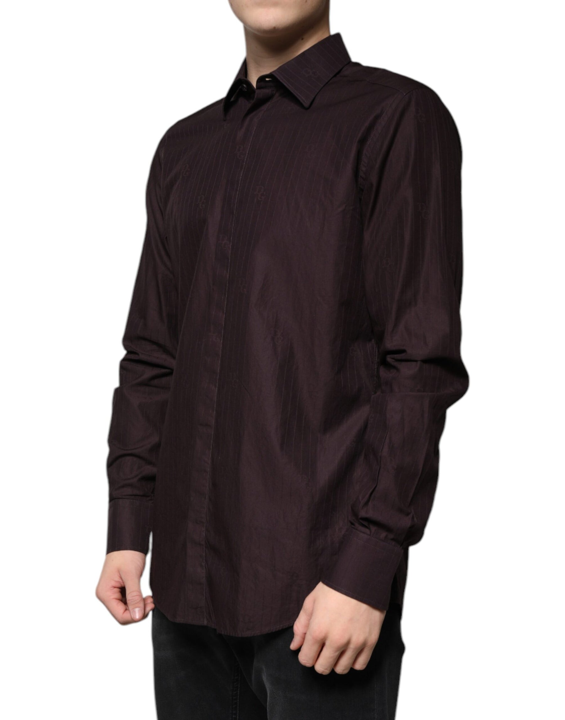 Dolce & Gabbana Purple Cotton Slim Fit MARTINI Dress Shirt | Regal Royce