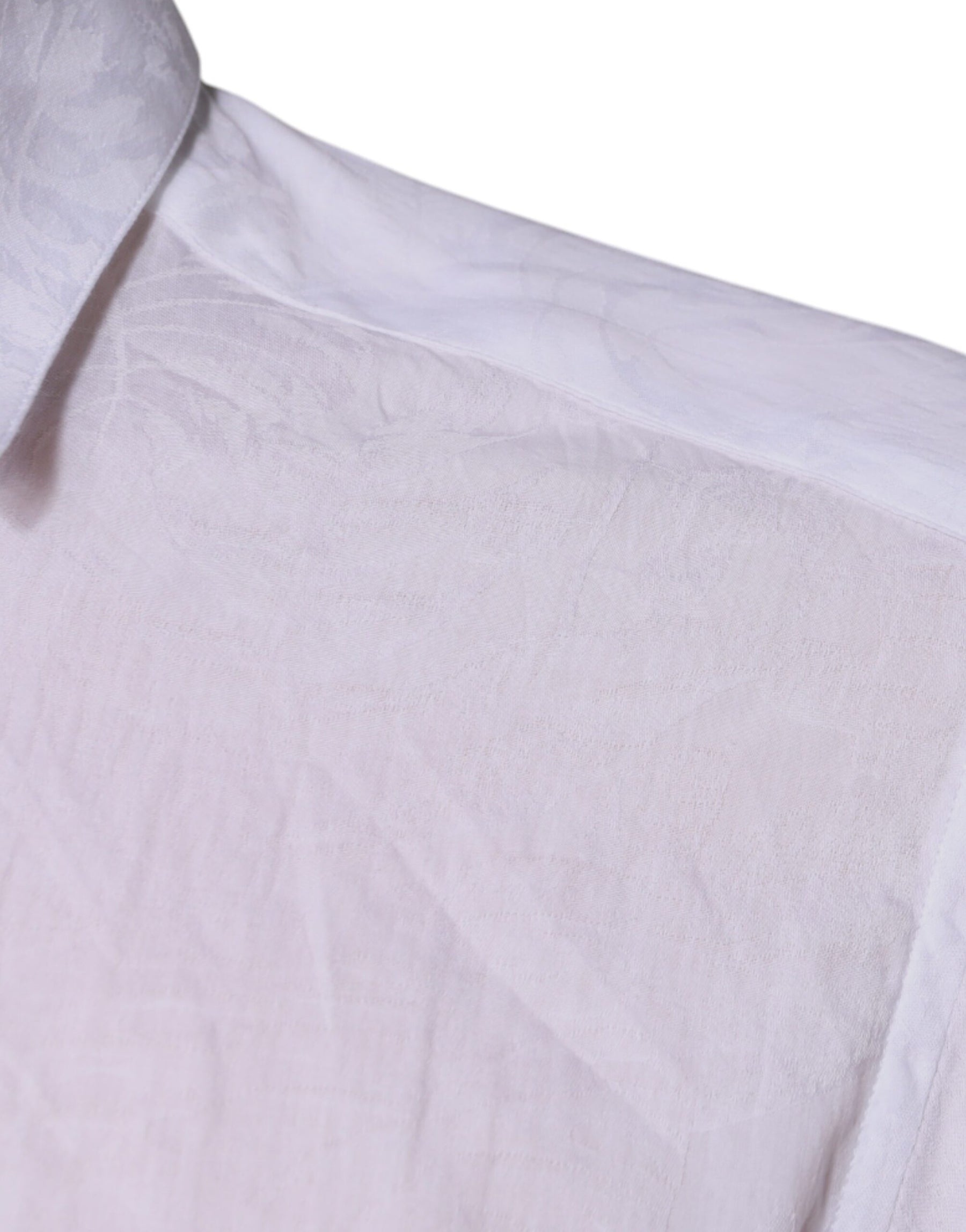 Dolce & Gabbana White Cotton Slim Fit Men Formal Dress Shirt | Regal Royce