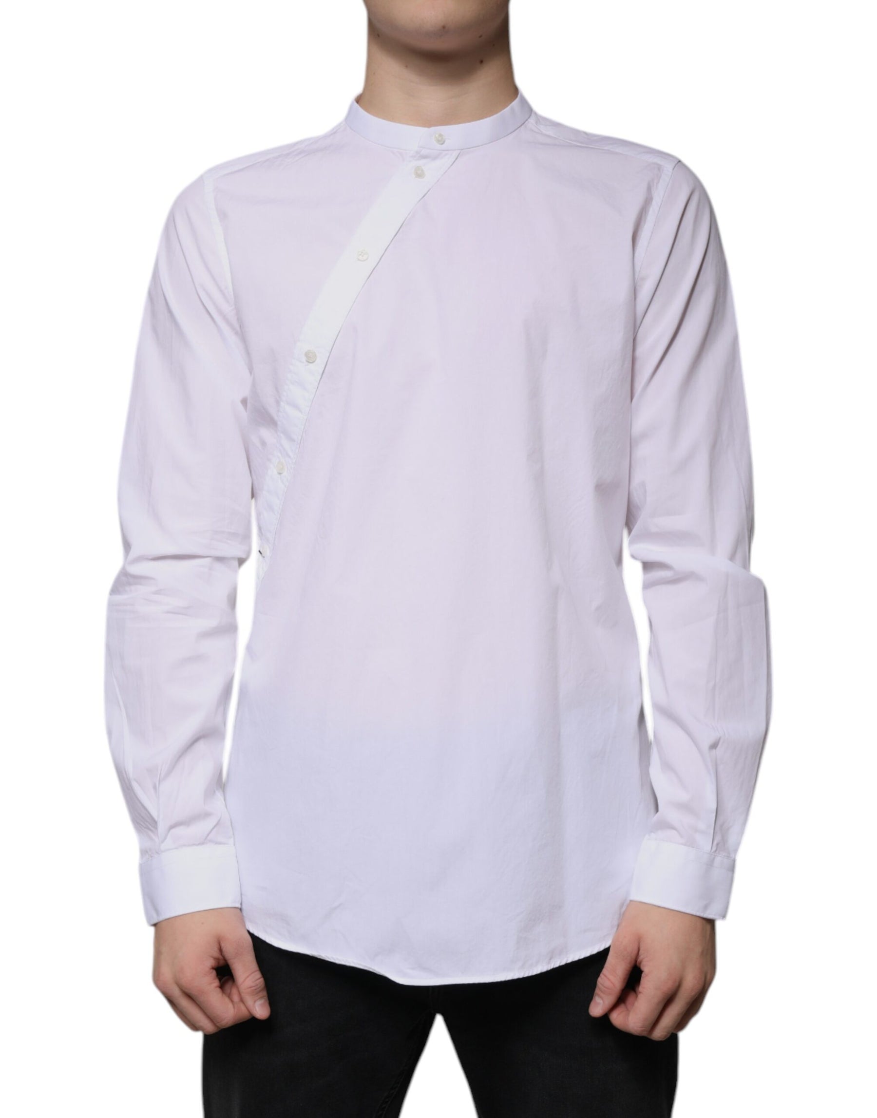 Dolce & Gabbana White Cotton Slim Fit MARTINI Dress Shirt | Regal Royce