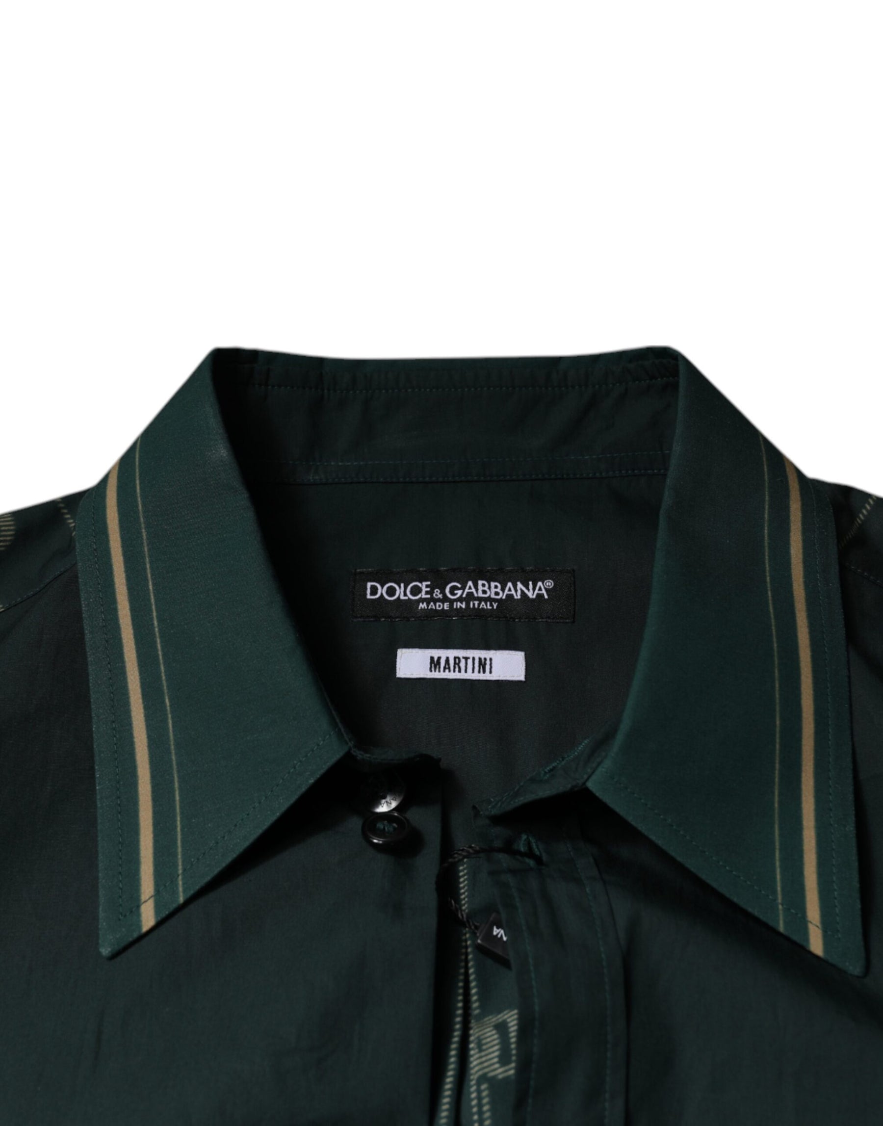 Dolce & Gabbana Green Logo Long Sleeve MARTINI Casual Shirt | Regal Royce