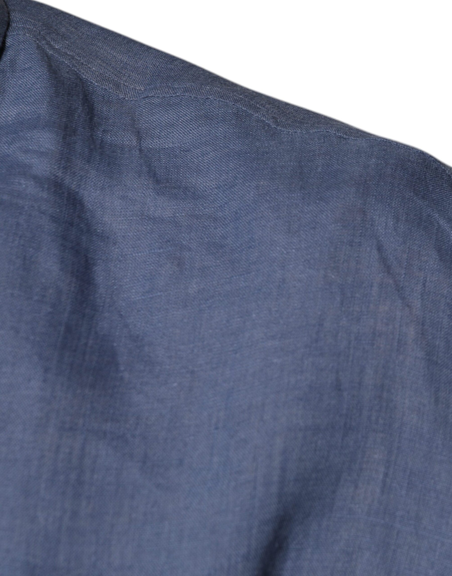 Dolce & Gabbana Blue Logo Long Sleeve Button Down Casual Shirt | Regal Royce