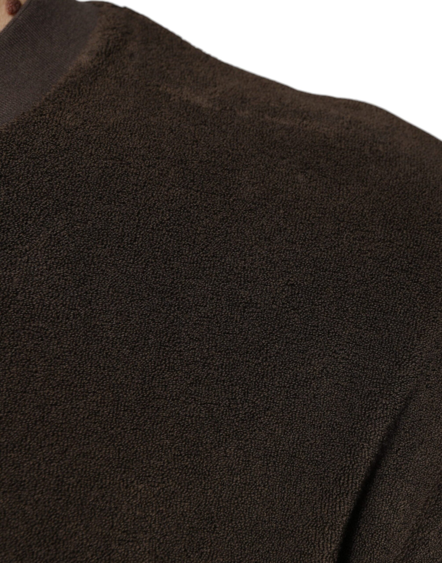 Dolce & Gabbana Brown Cotton Crew Neck Short Sleeves T-shirt | Regal Royce