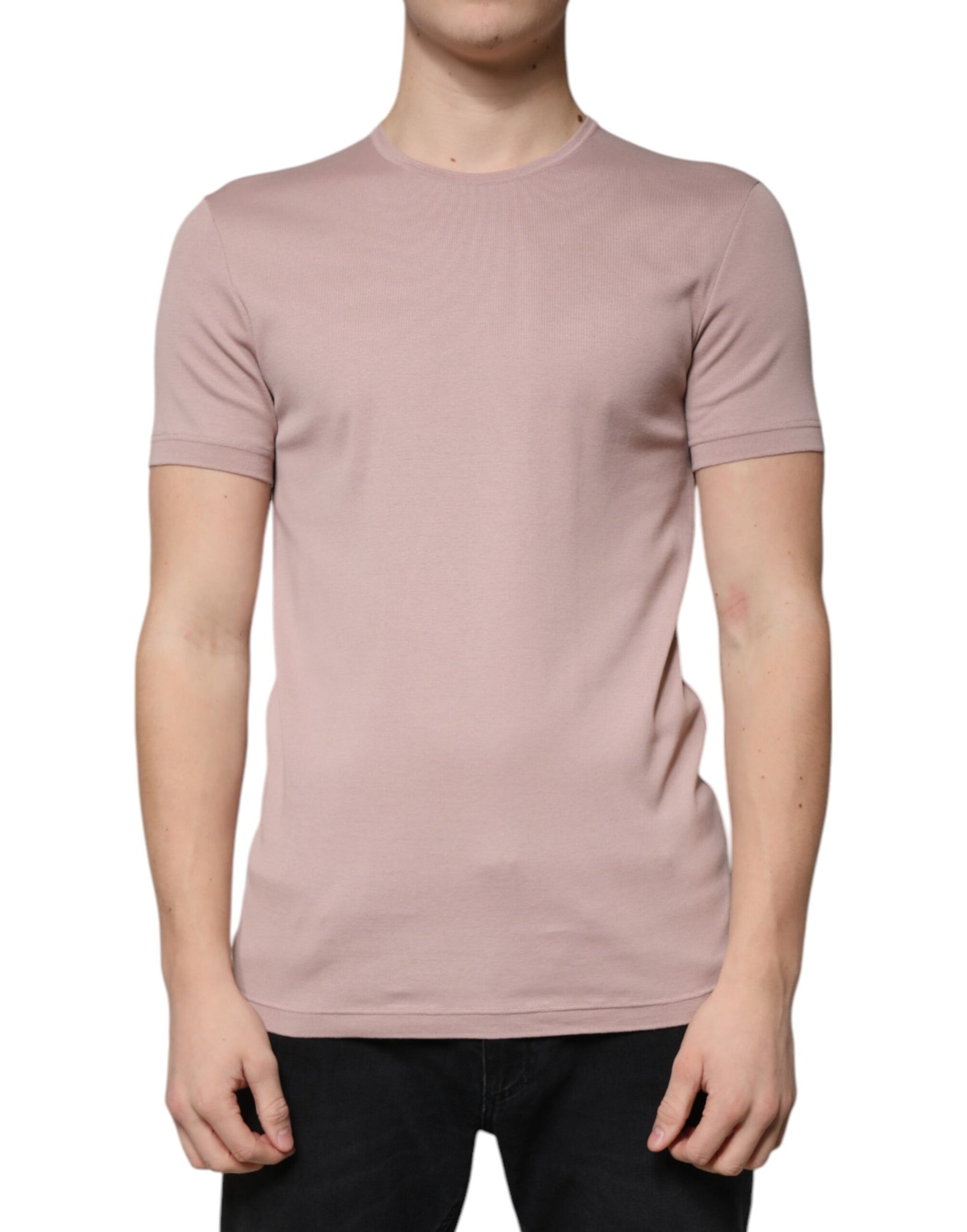 Dolce & Gabbana Brown Cotton Short Sleeves Round Neck T-shirt | Regal Royce