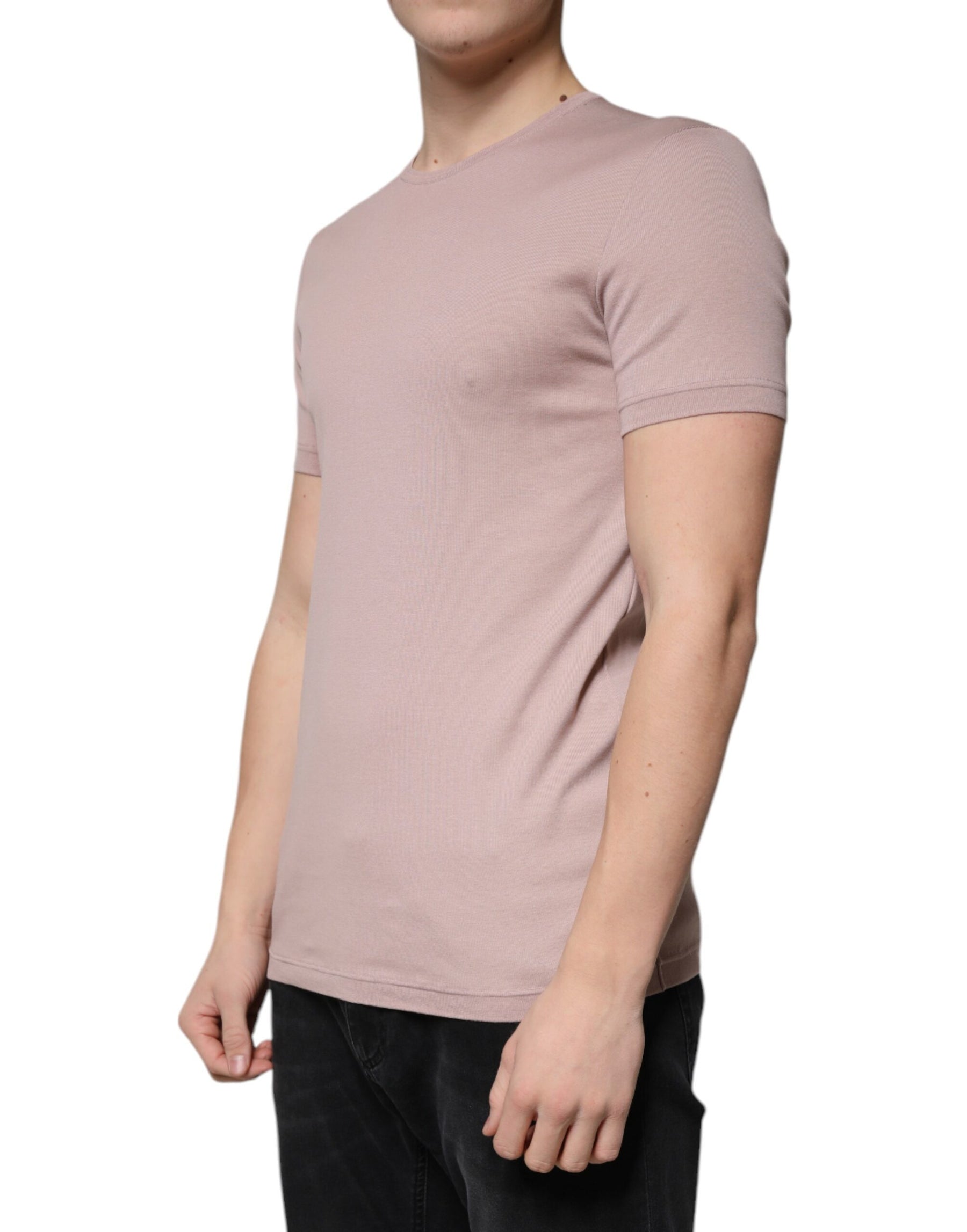Dolce & Gabbana Brown Cotton Short Sleeves Round Neck T-shirt | Regal Royce