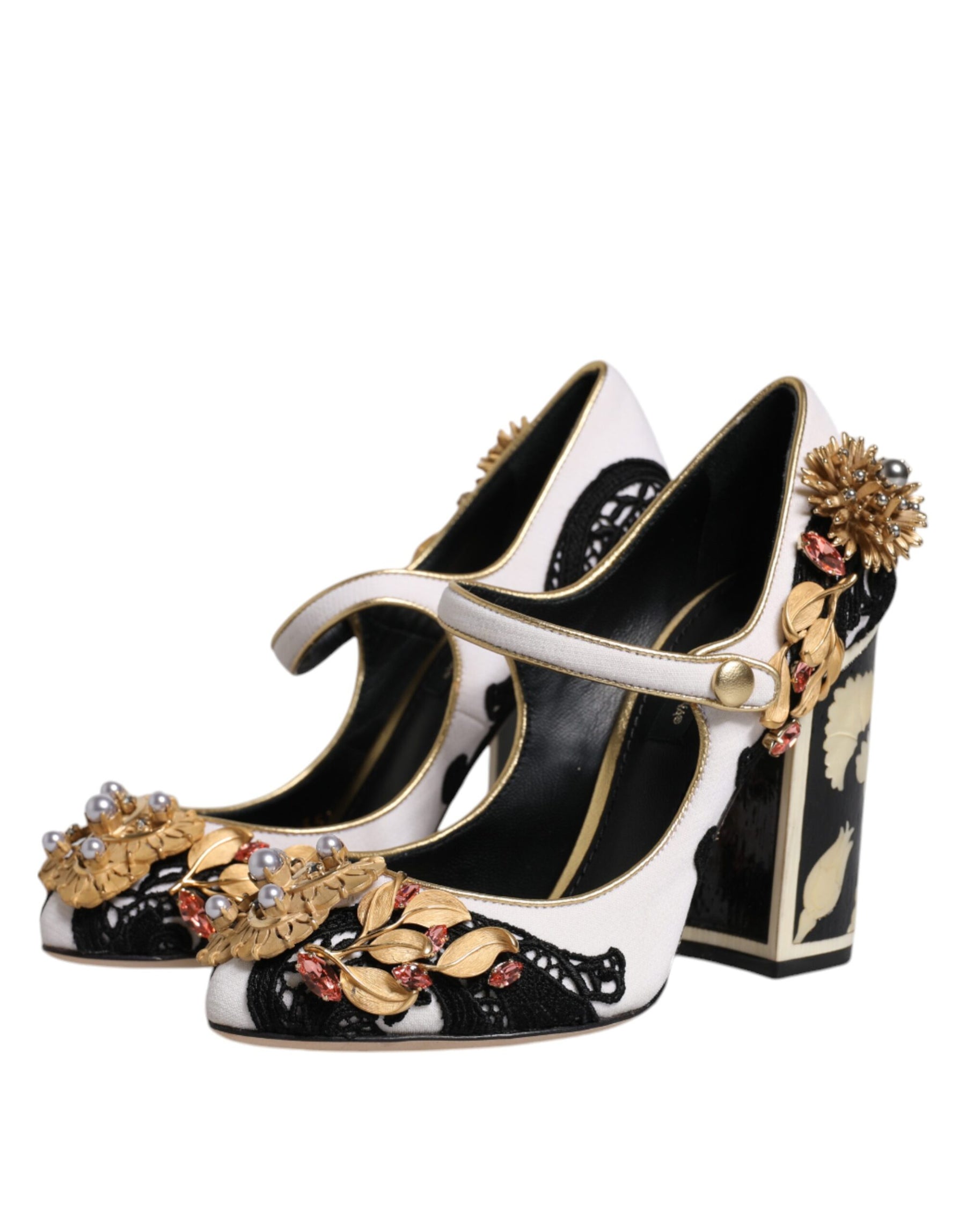Dolce & Gabbana Multicolor Embellished Heels Pumps Shoes | Regal Royce