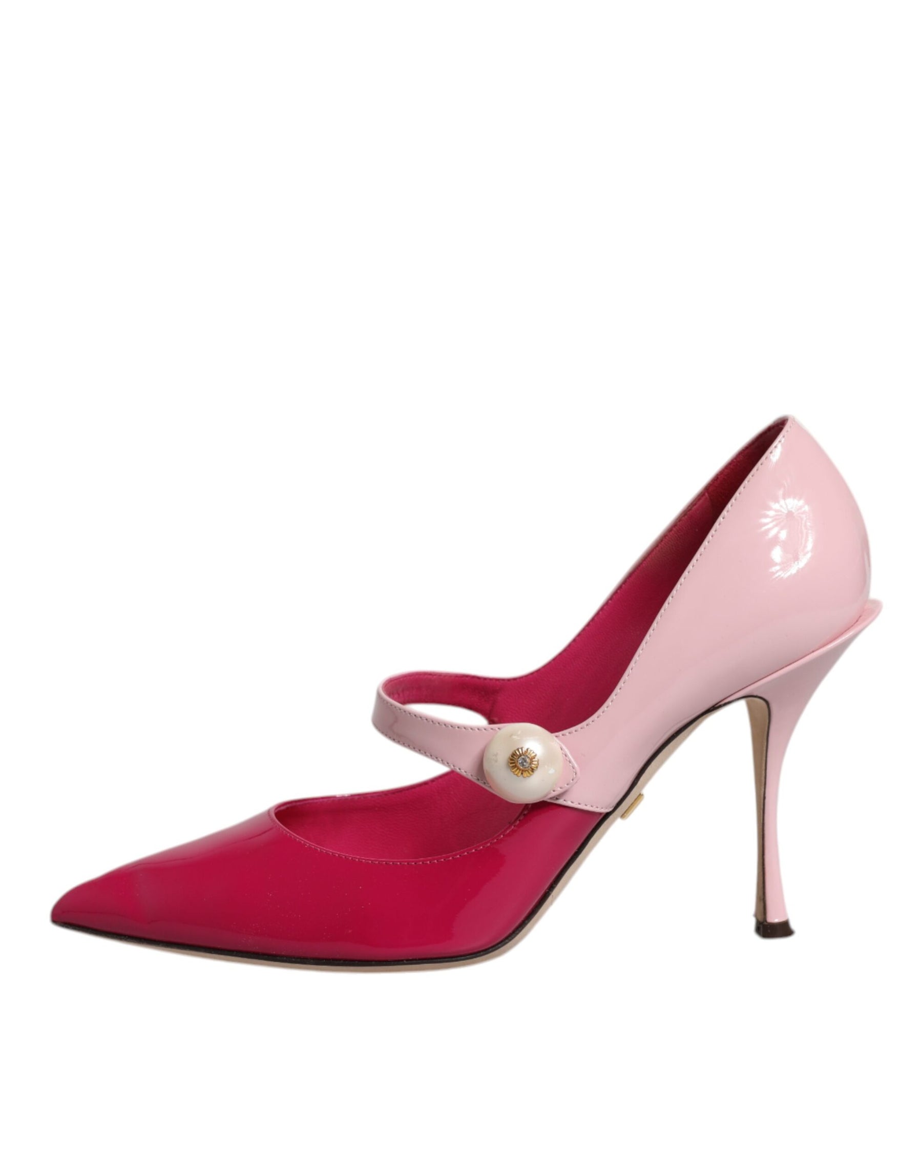 Dolce & Gabbana Two Tone Pink Leather Mary Jane Heels Pumps Shoes | Regal Royce