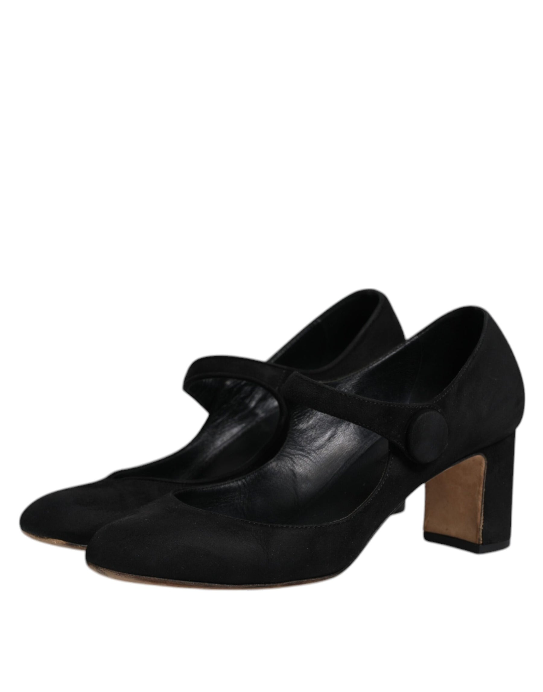 Dolce & Gabbana Black Suede Leather KEIRA Heels Pumps Shoes | Regal Royce