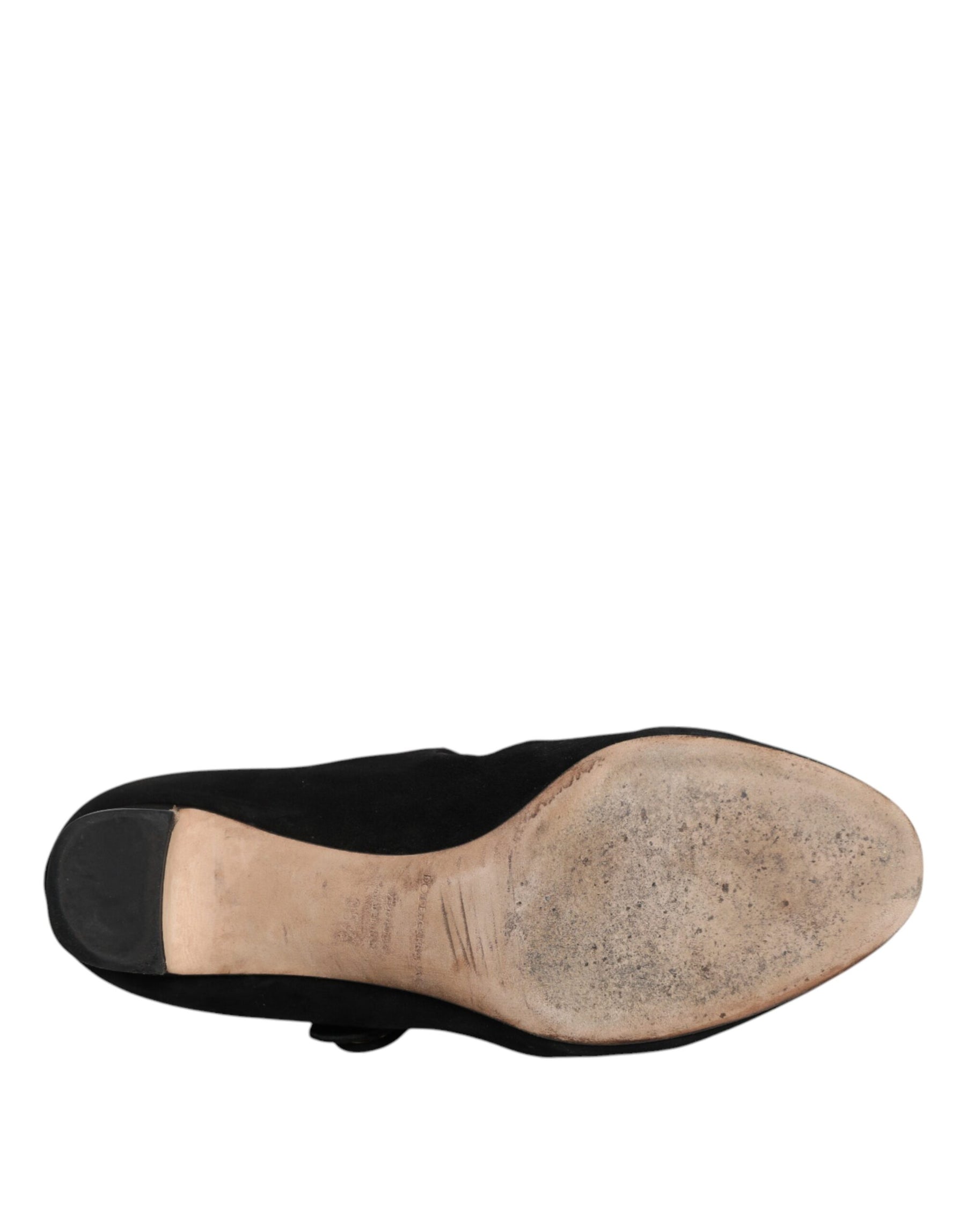 Dolce & Gabbana Black Suede Leather KEIRA Heels Pumps Shoes | Regal Royce