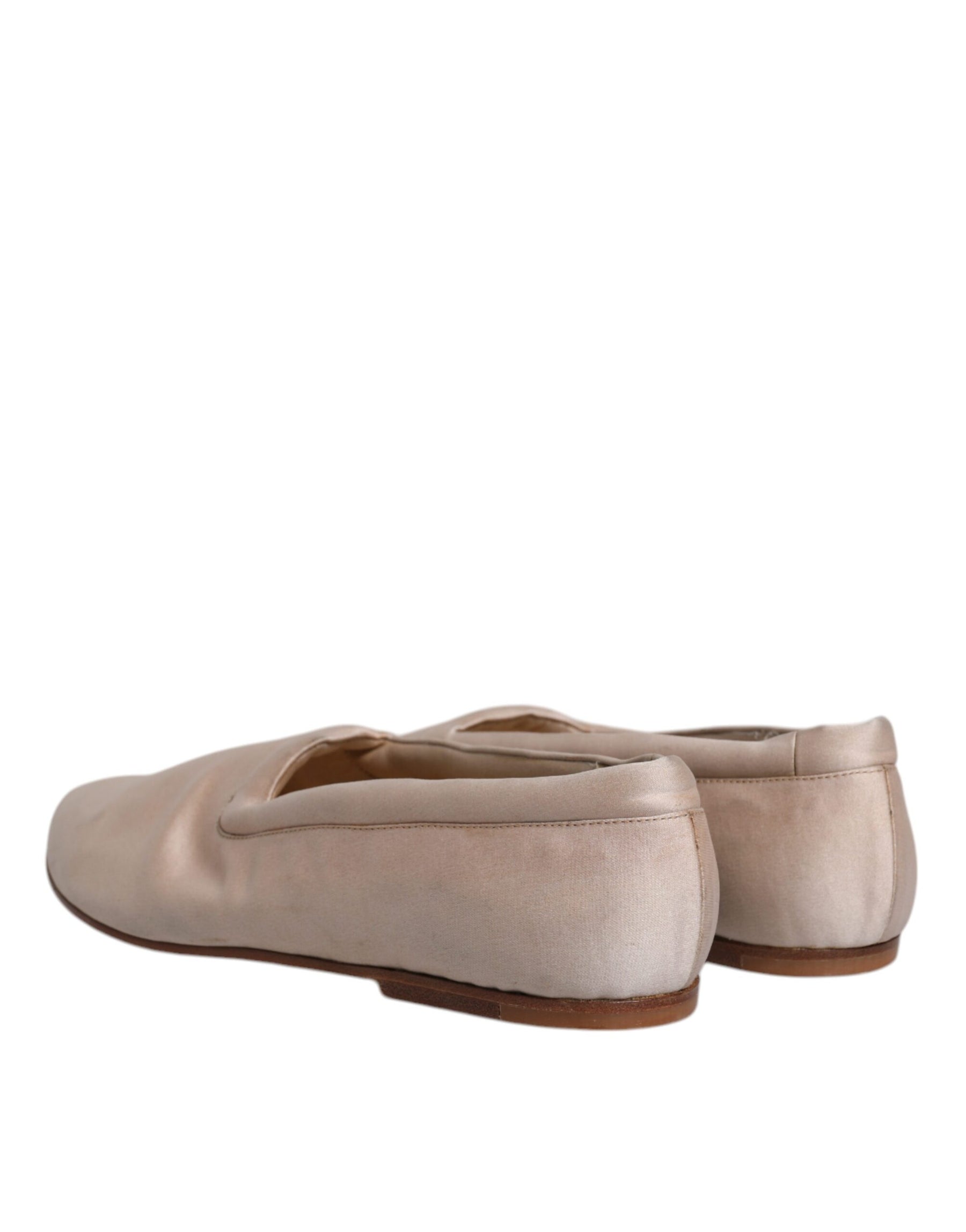 Dolce & Gabbana Beige Fabric Slip On Ballerina Flats Shoes | Regal Royce