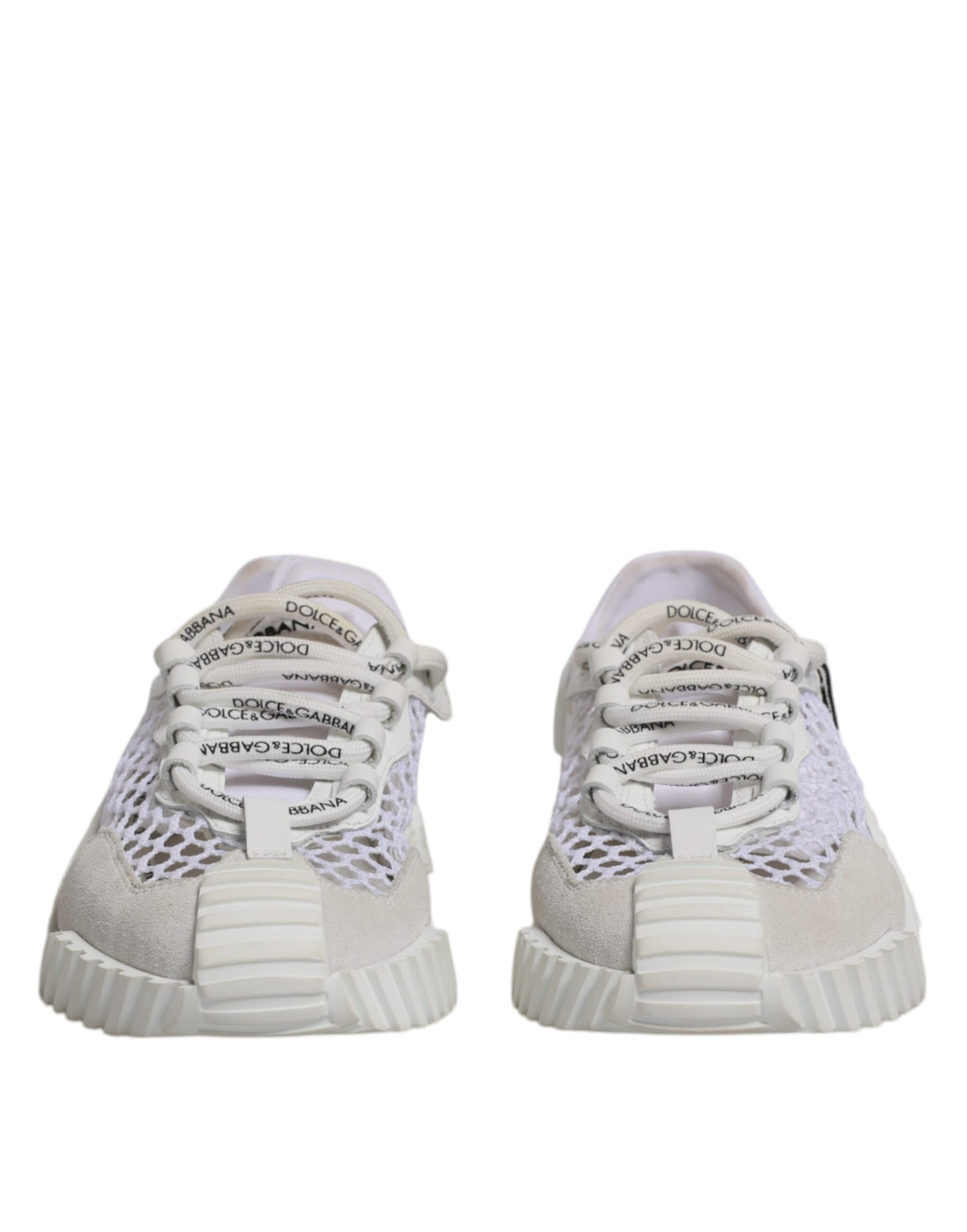 Dolce & Gabbana White Mesh NS1 Low Top Sports Sneaker Shoes | Regal Royce