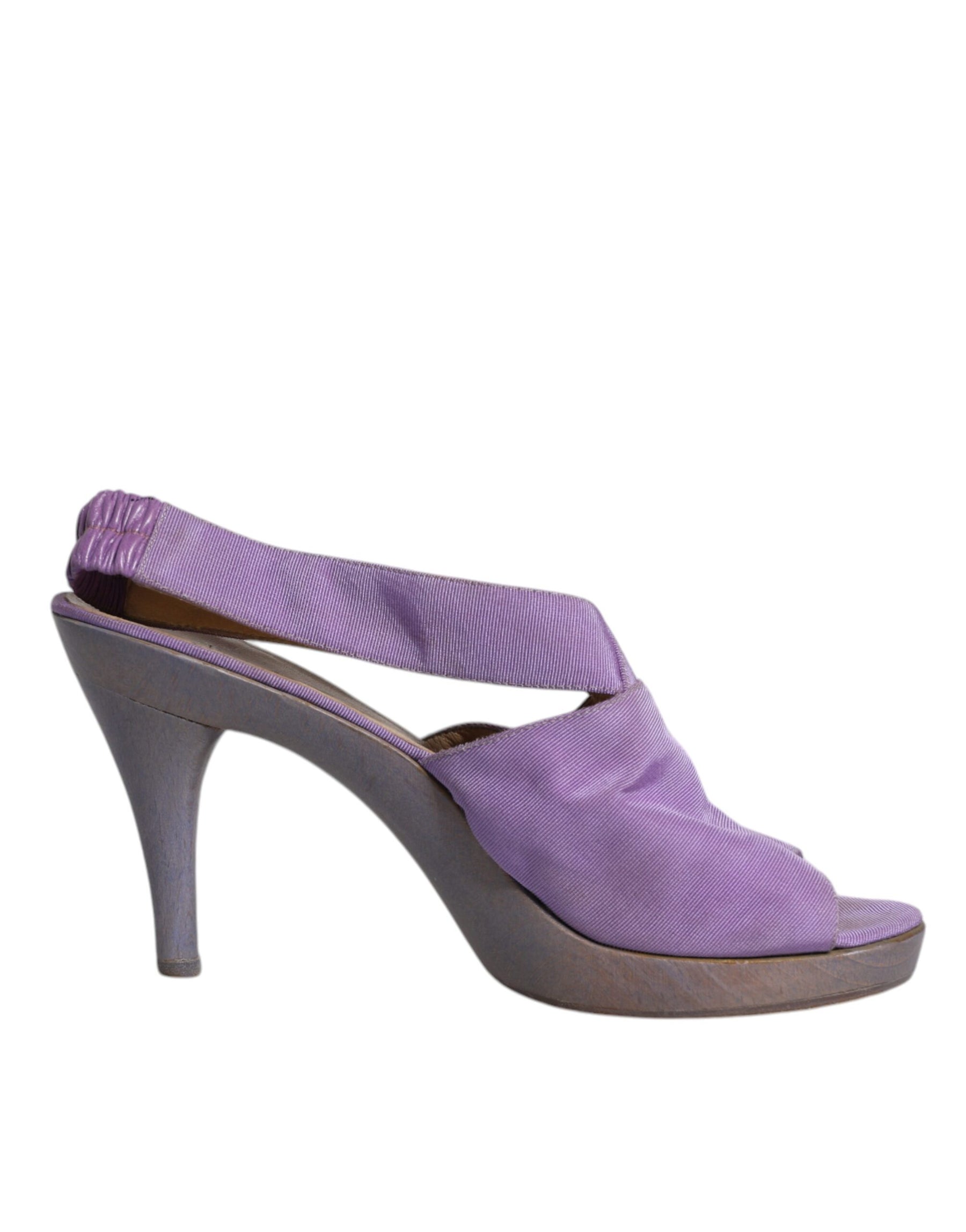 Dolce & Gabbana Purple Platform Slingback Heels Sandals Shoes | Regal Royce