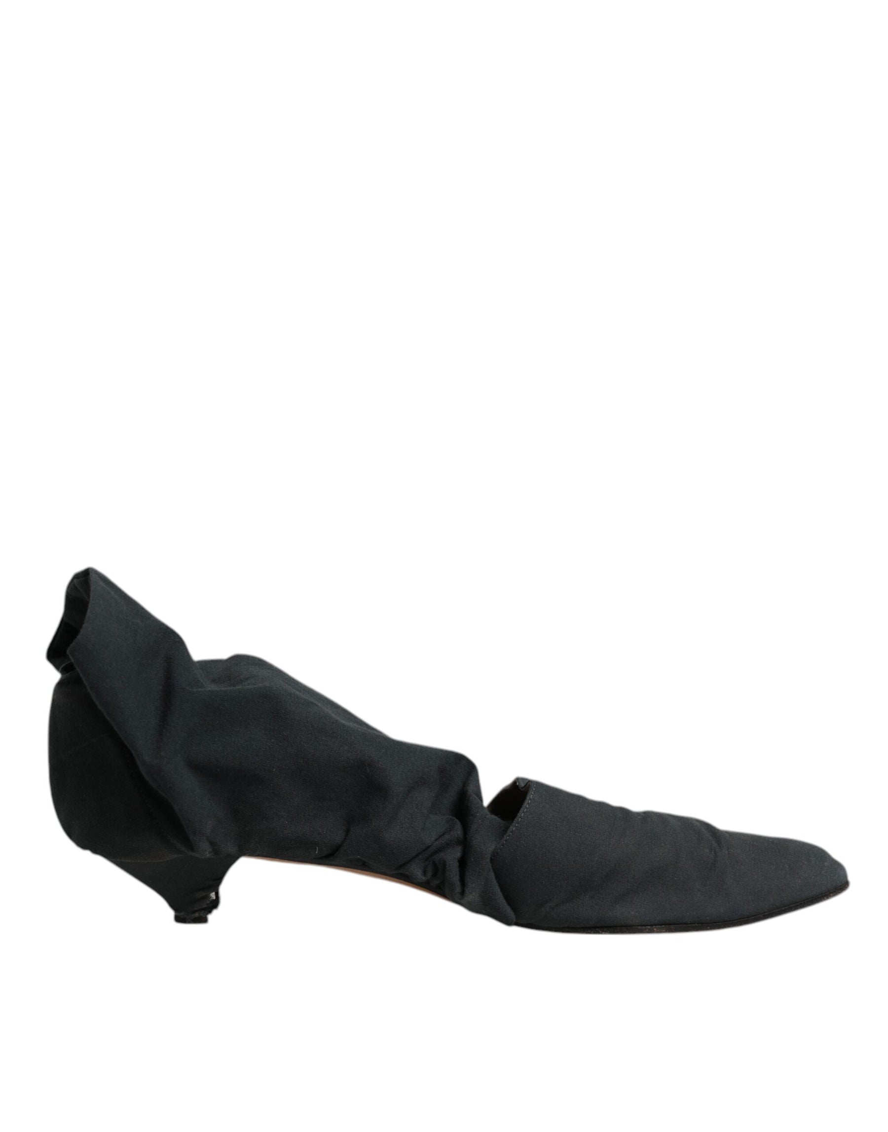 Dolce & Gabbana Green Cotton Sock Style Ankle Boots Shoes | Regal Royce