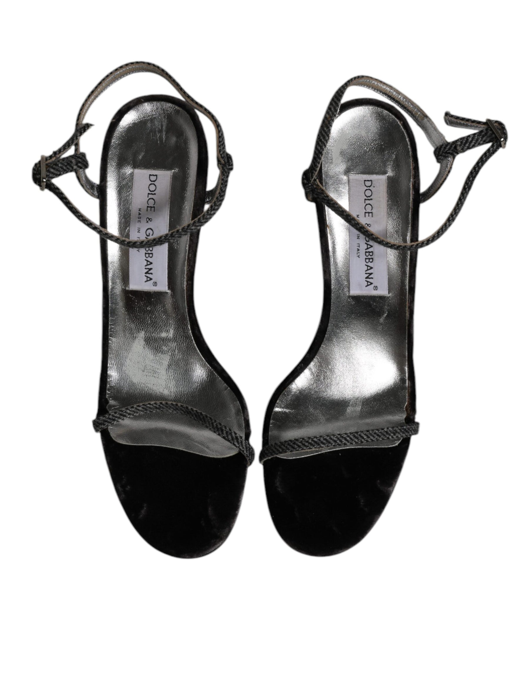 Dolce & Gabbana Black Ankle Strap High Heels Sandals Shoes | Regal Royce