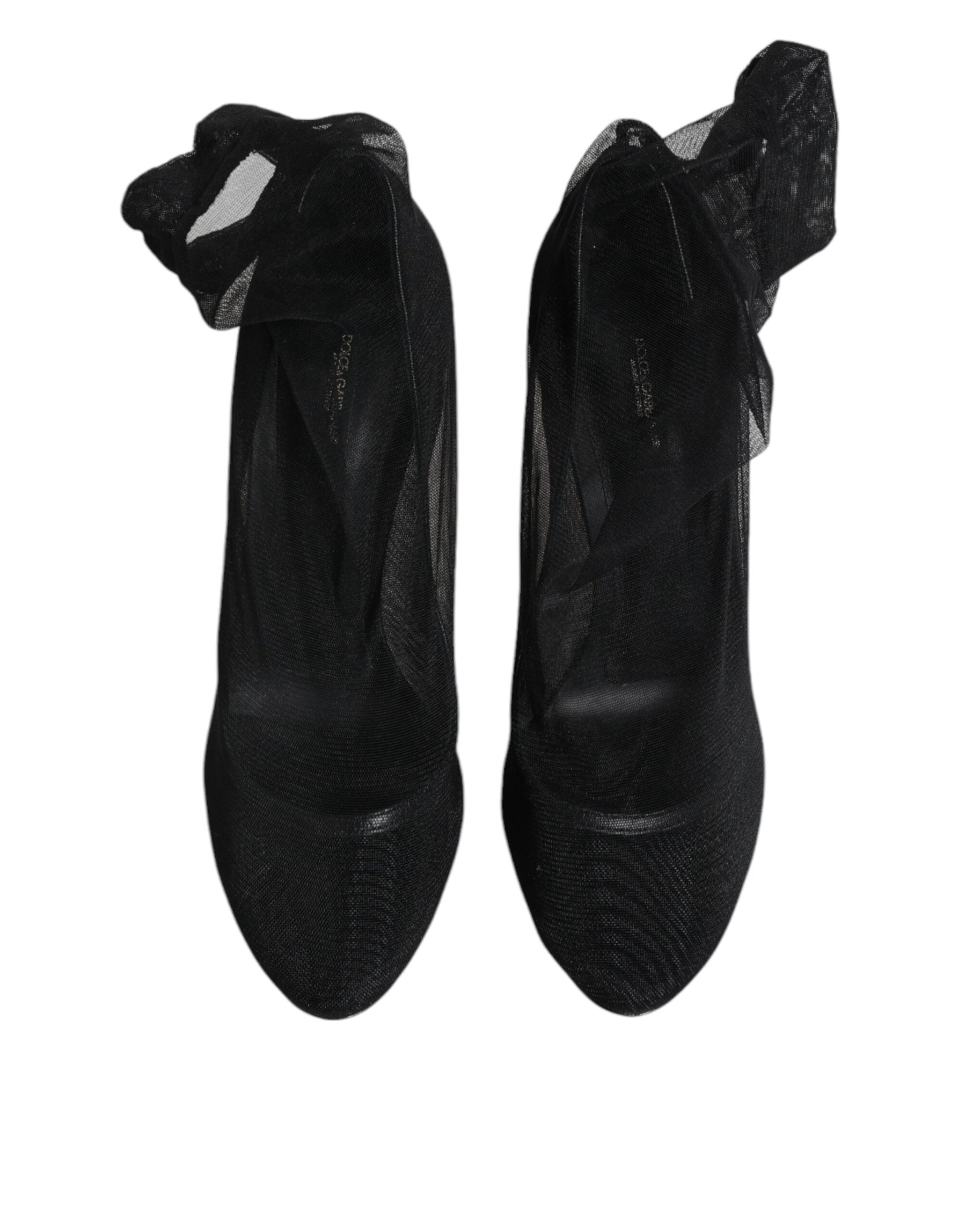 Dolce & Gabbana Black Nylon Mesh Sock Style Boots Shoes | Regal Royce