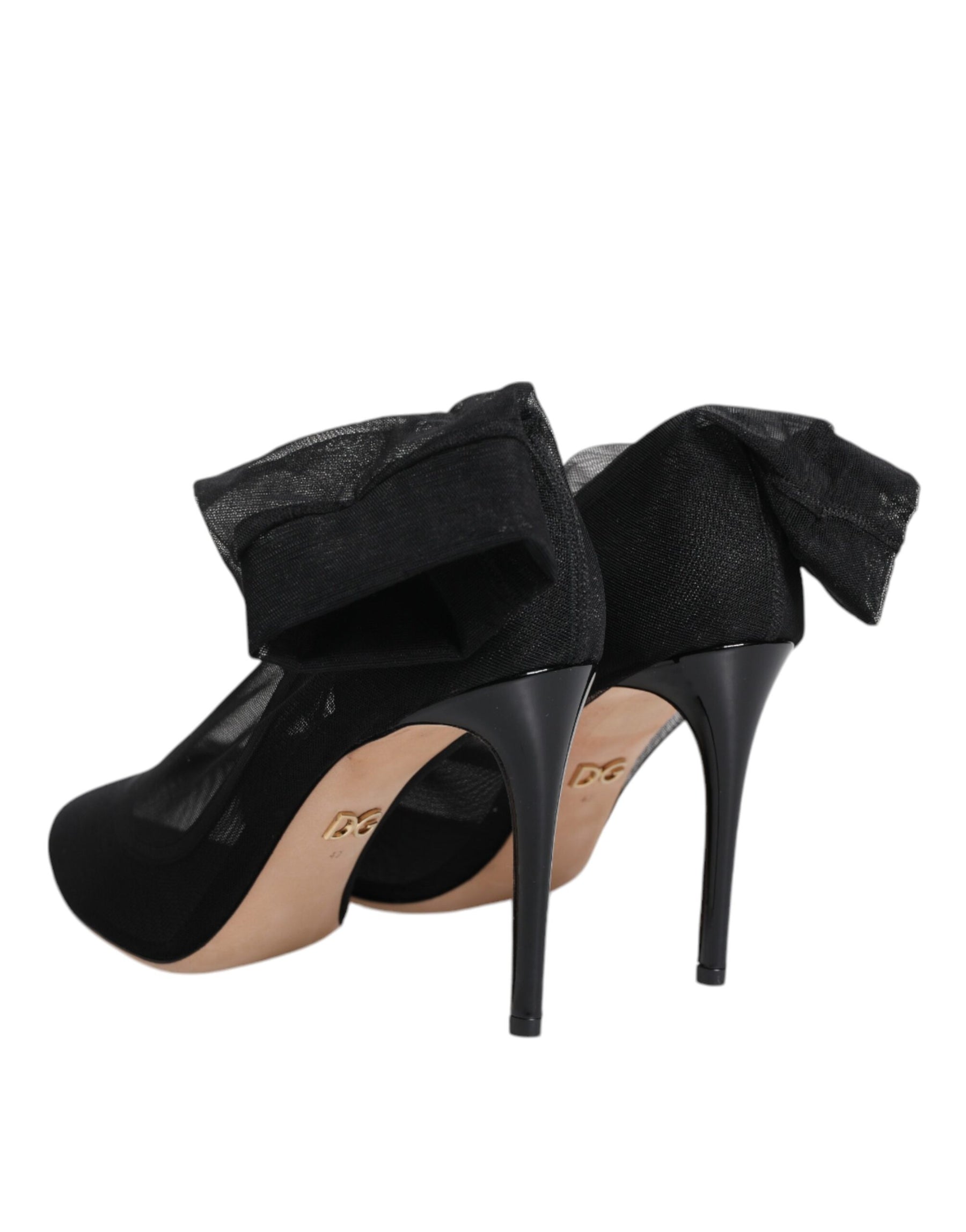 Dolce & Gabbana Black Nylon Mesh Sock Style Boots Shoes | Regal Royce