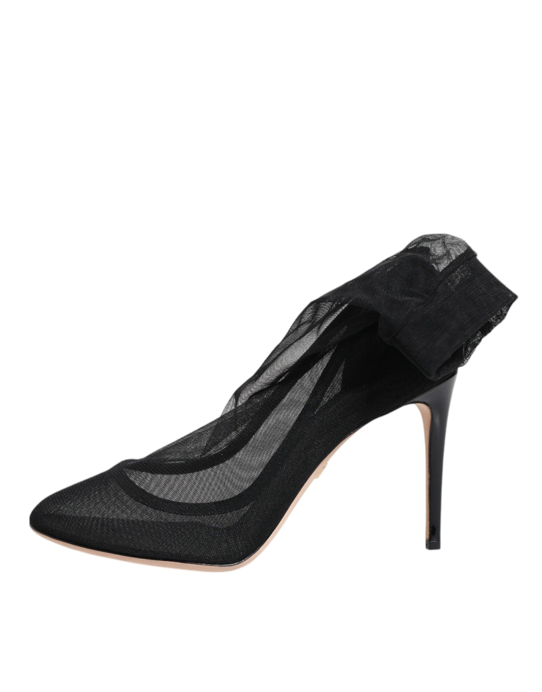 Dolce & Gabbana Black Nylon Mesh Sock Style Boots Shoes | Regal Royce