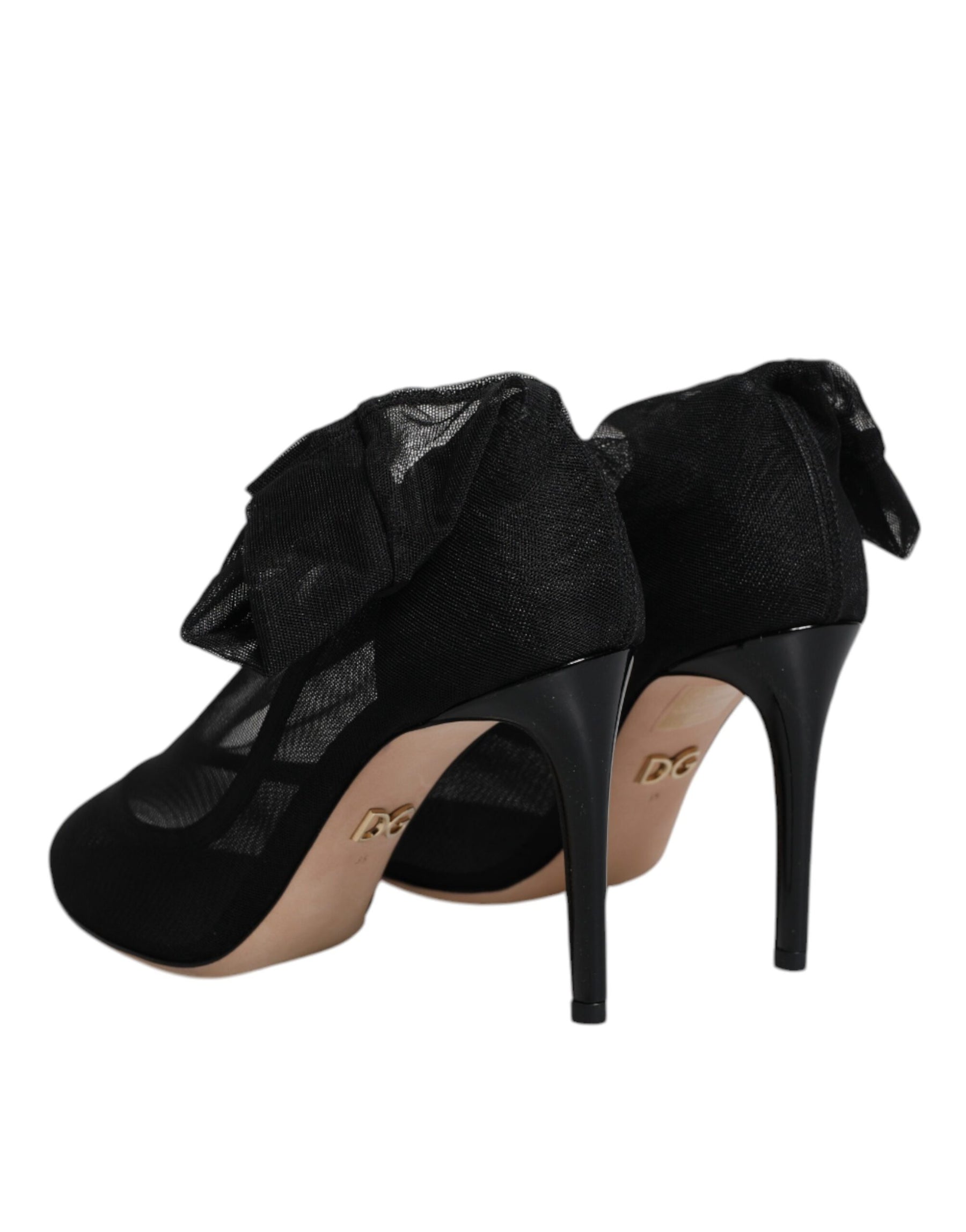 Dolce & Gabbana Black Nylon Mesh Sock Style Boots Shoes | Regal Royce