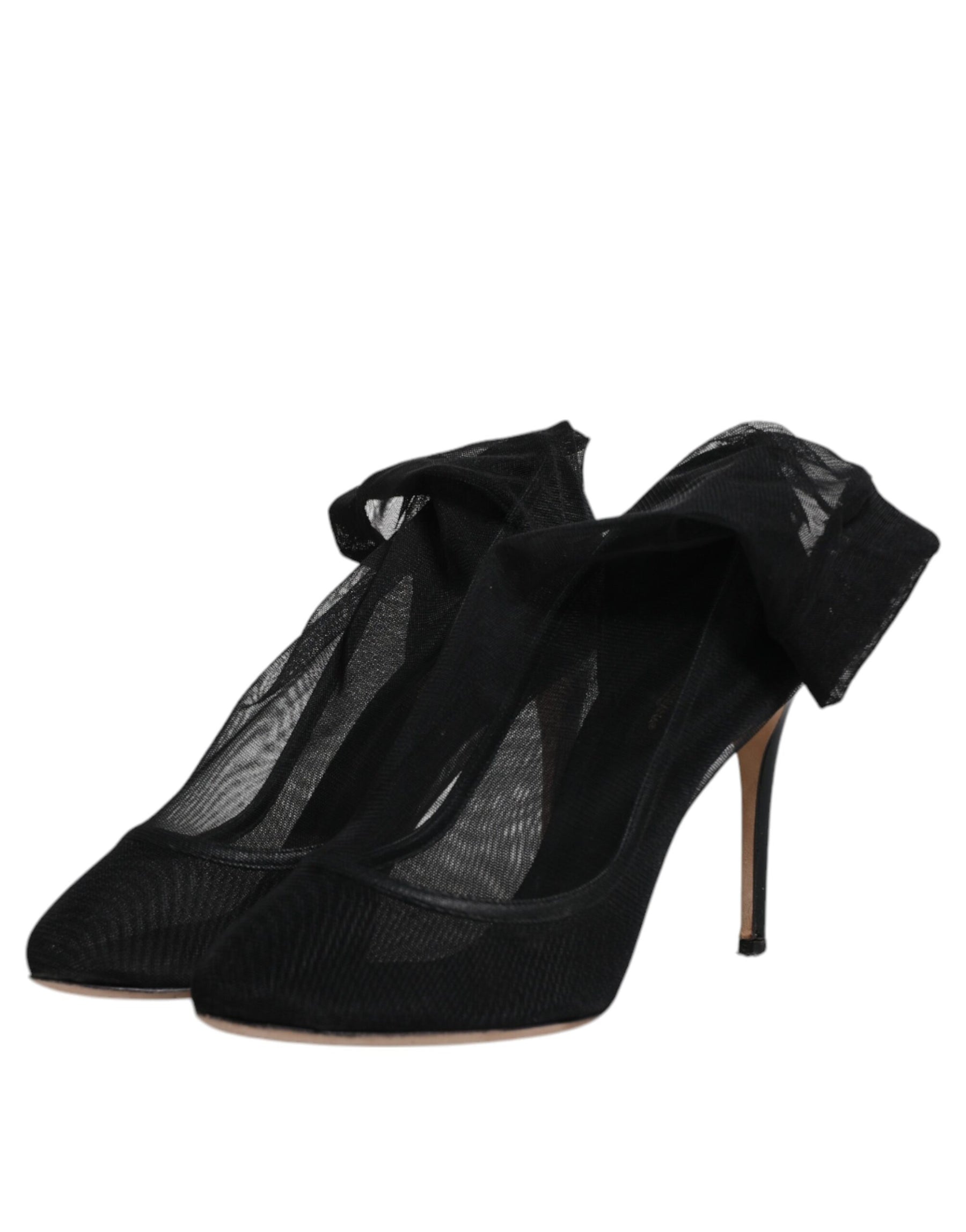 Dolce & Gabbana Black Nylon Mesh Sock Style Boots Shoes | Regal Royce