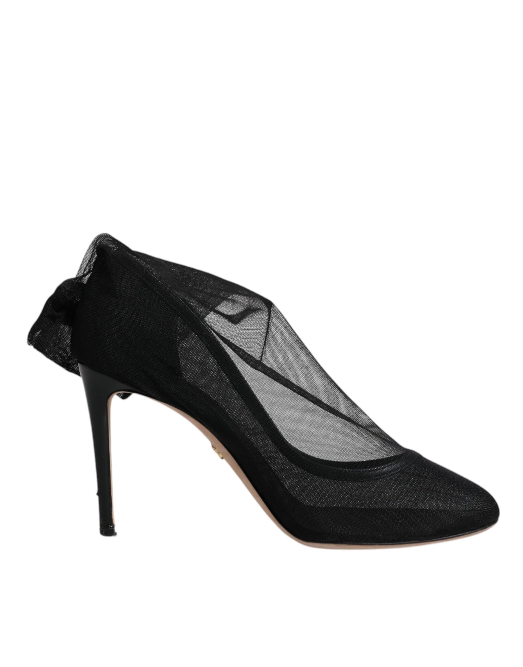 Dolce & Gabbana Black Nylon Mesh Sock Style Boots Shoes | Regal Royce