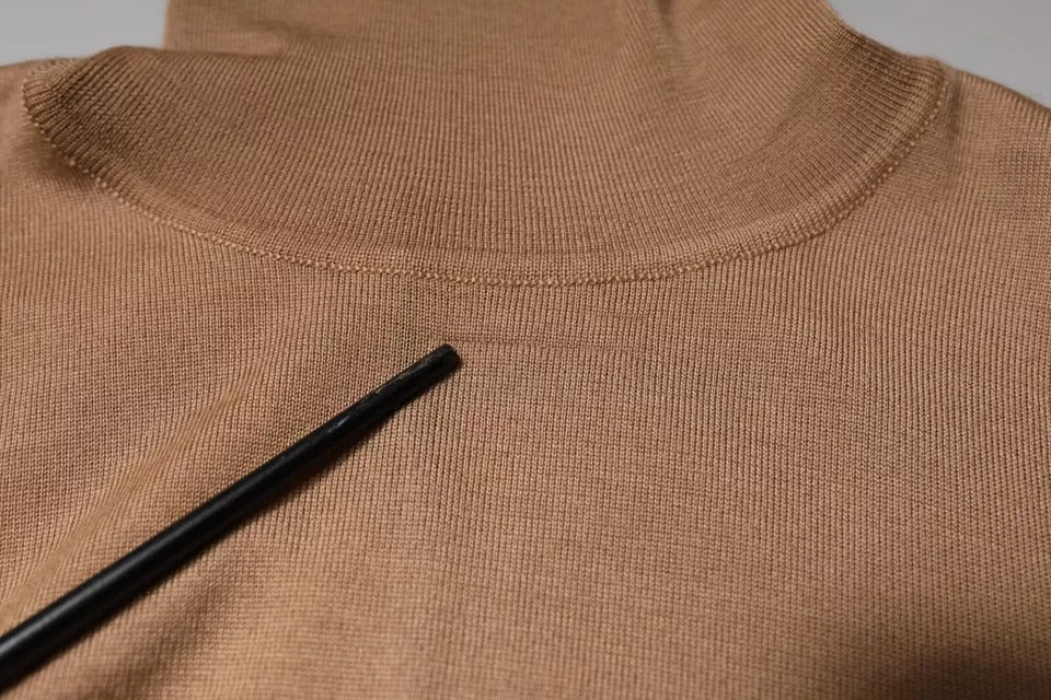 Dolce & Gabbana Brown Turtleneck Long Sleeve Pullover Sweater | Regal Royce