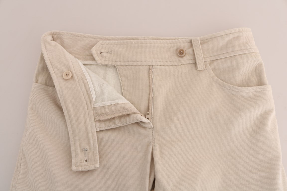 Ermanno Scervino Beige Slim Jeans Corduroy Skinny Pants | Regal Royce
