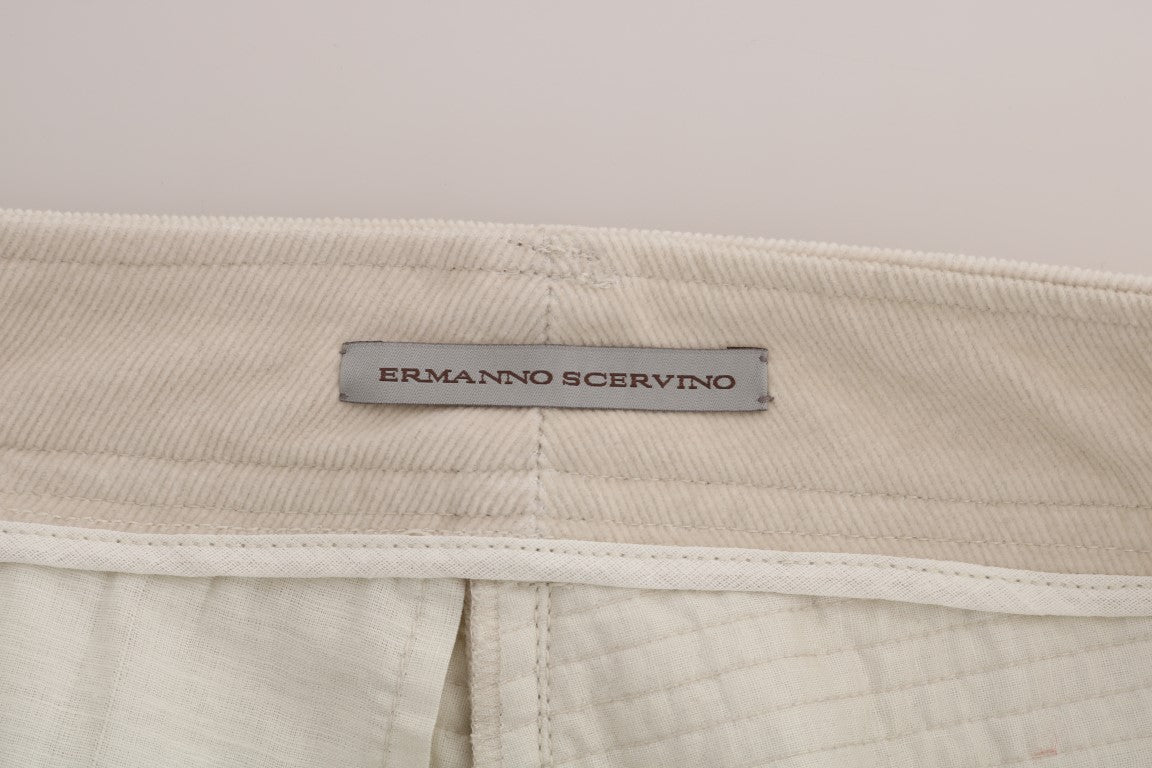 Ermanno Scervino Beige Slim Jeans Corduroy Skinny Pants | Regal Royce