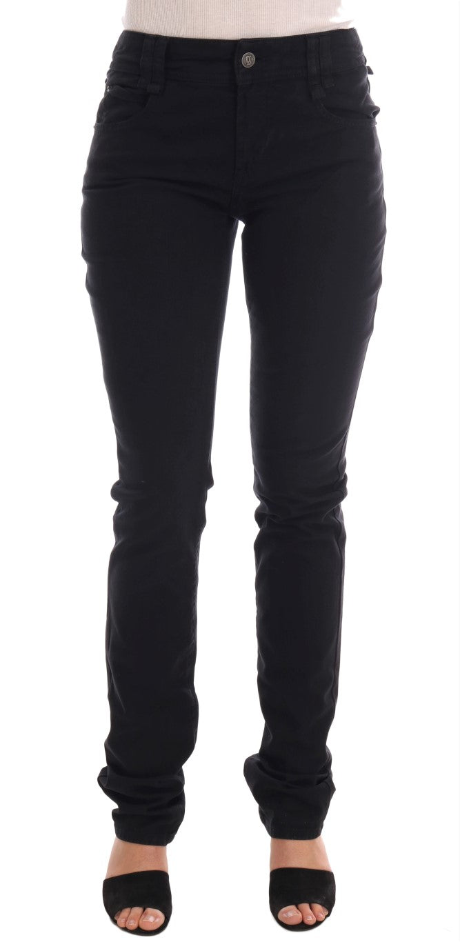 John Galliano Black Cotton Denim Stretch Regular Fit Jeans | Regal Royce