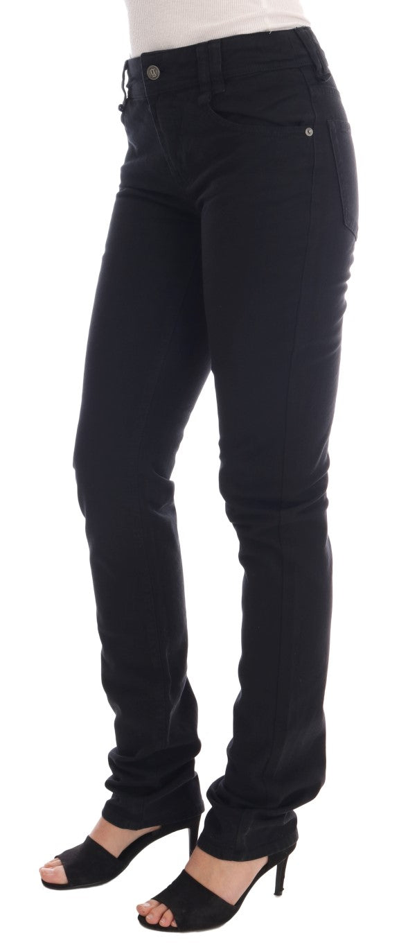 John Galliano Black Cotton Denim Stretch Regular Fit Jeans | Regal Royce