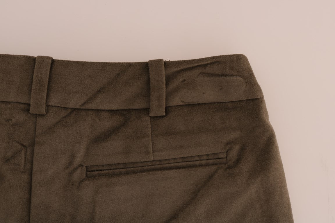 Ermanno Scervino Brown Velvet Bermuda Shorts | Regal Royce