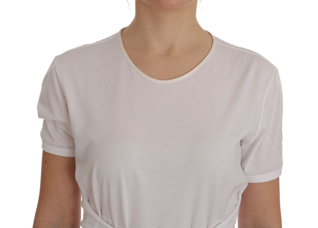 Dolce & Gabbana White Cotton Silk T-Shirt | Regal Royce