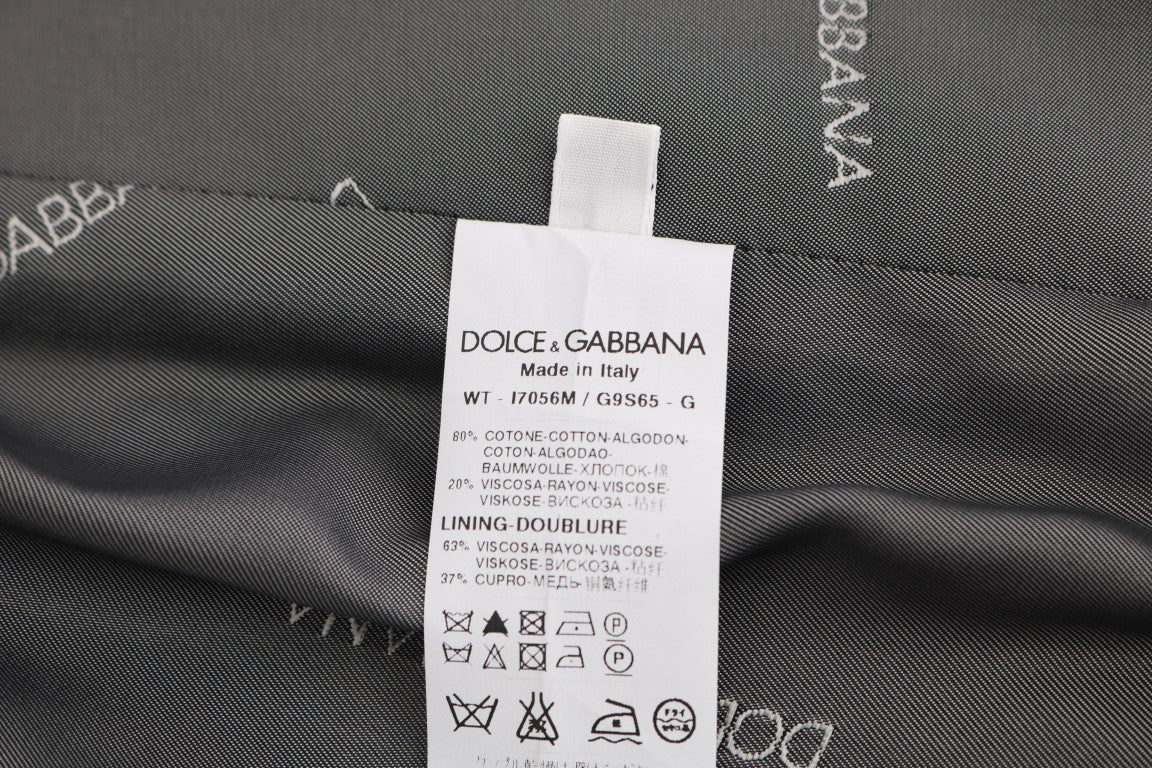 Dolce & Gabbana Gray STAFF Cotton Rayon Vest | Regal Royce