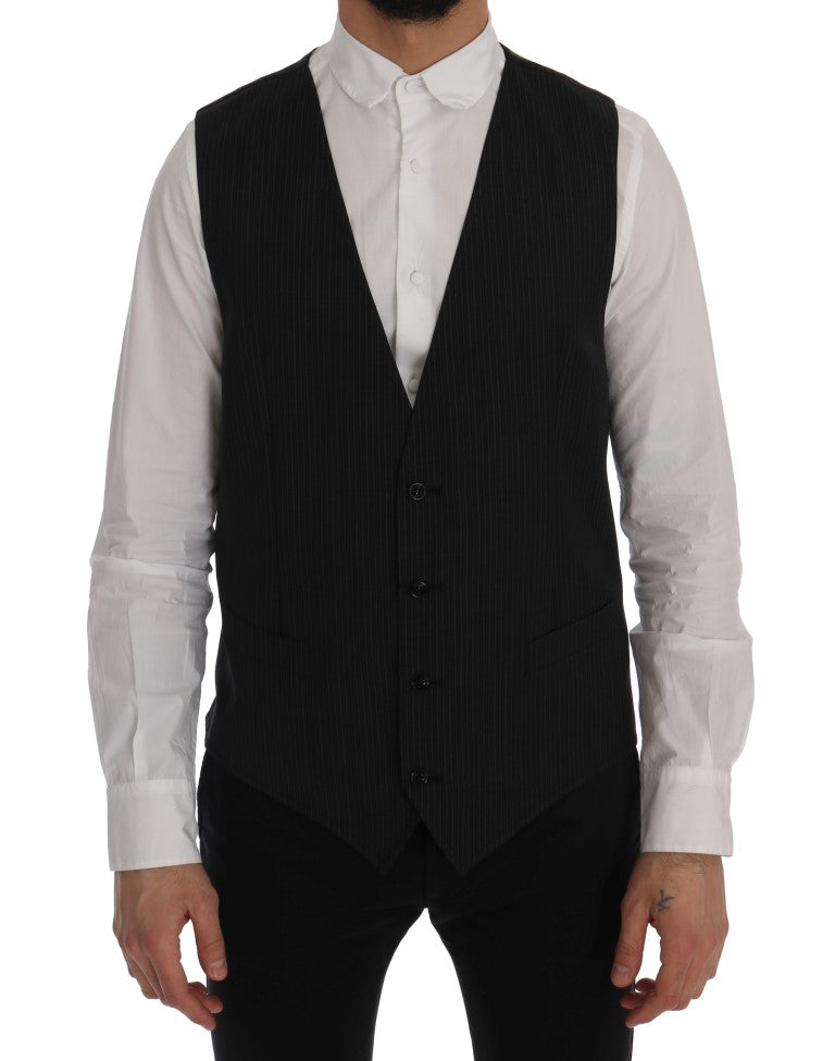 Dolce & Gabbana Gray Wool Stretch Vest | Regal Royce