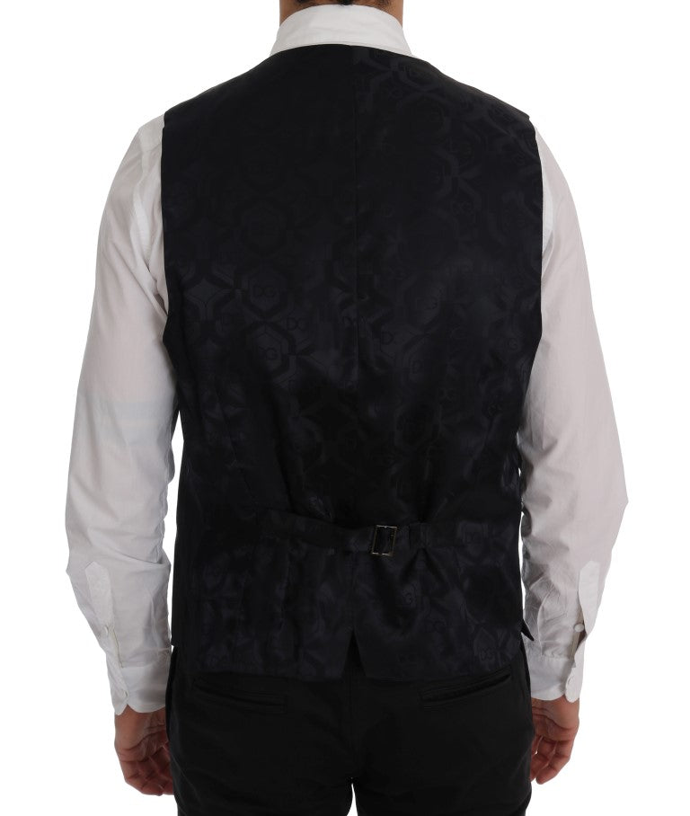 Dolce & Gabbana Gray Wool Stretch Vest | Regal Royce