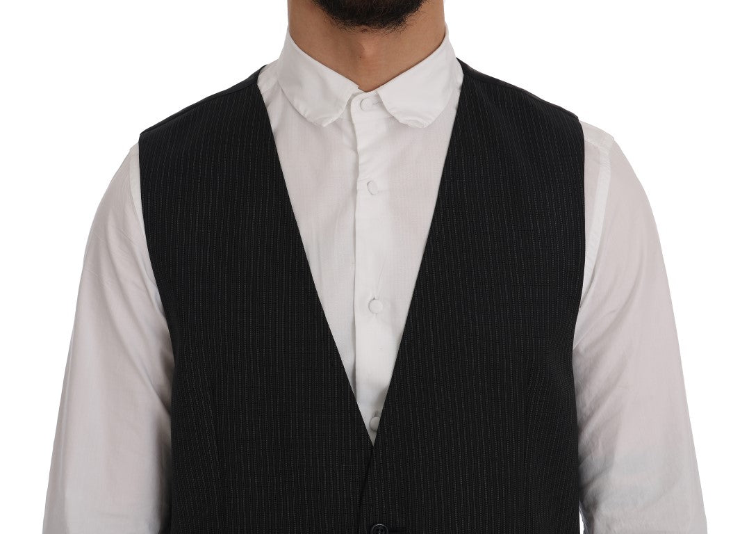 Dolce & Gabbana Gray Wool Stretch Vest | Regal Royce