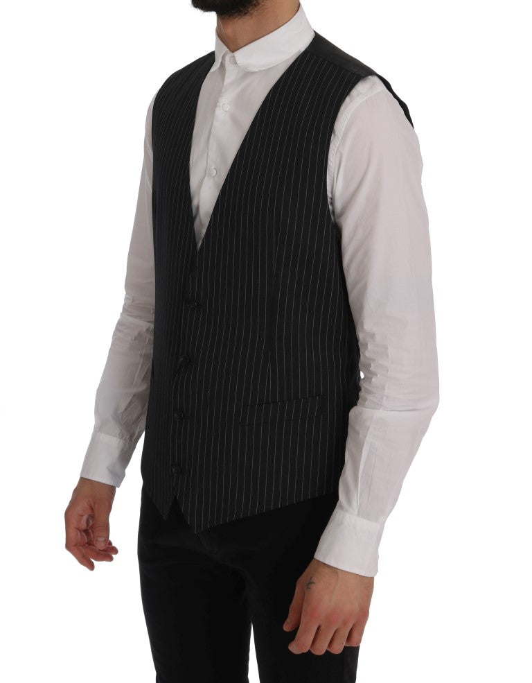 Dolce & Gabbana Gray Wool Stretch Vest | Regal Royce