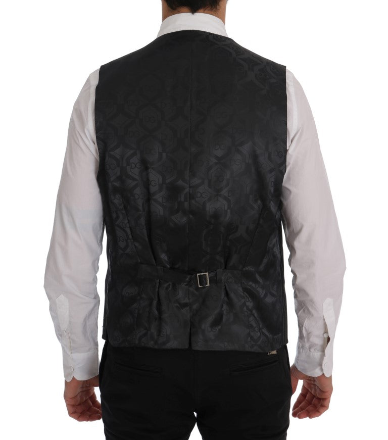 Dolce & Gabbana Gray Wool Stretch Vest | Regal Royce