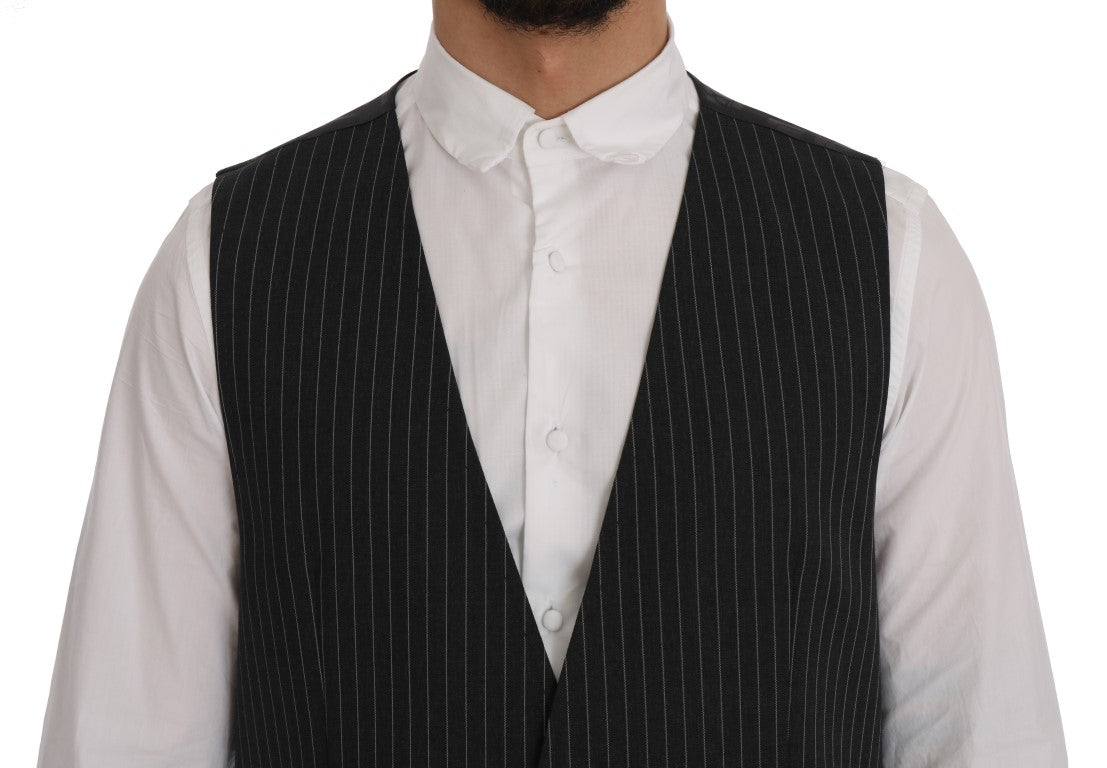Dolce & Gabbana Gray Wool Stretch Vest | Regal Royce