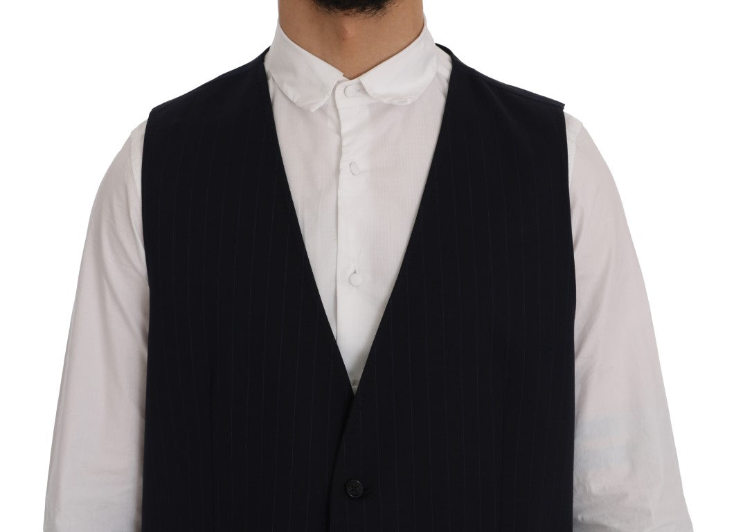 Dolce & Gabbana Blue STAFF Wool Stretch Vest | Regal Royce