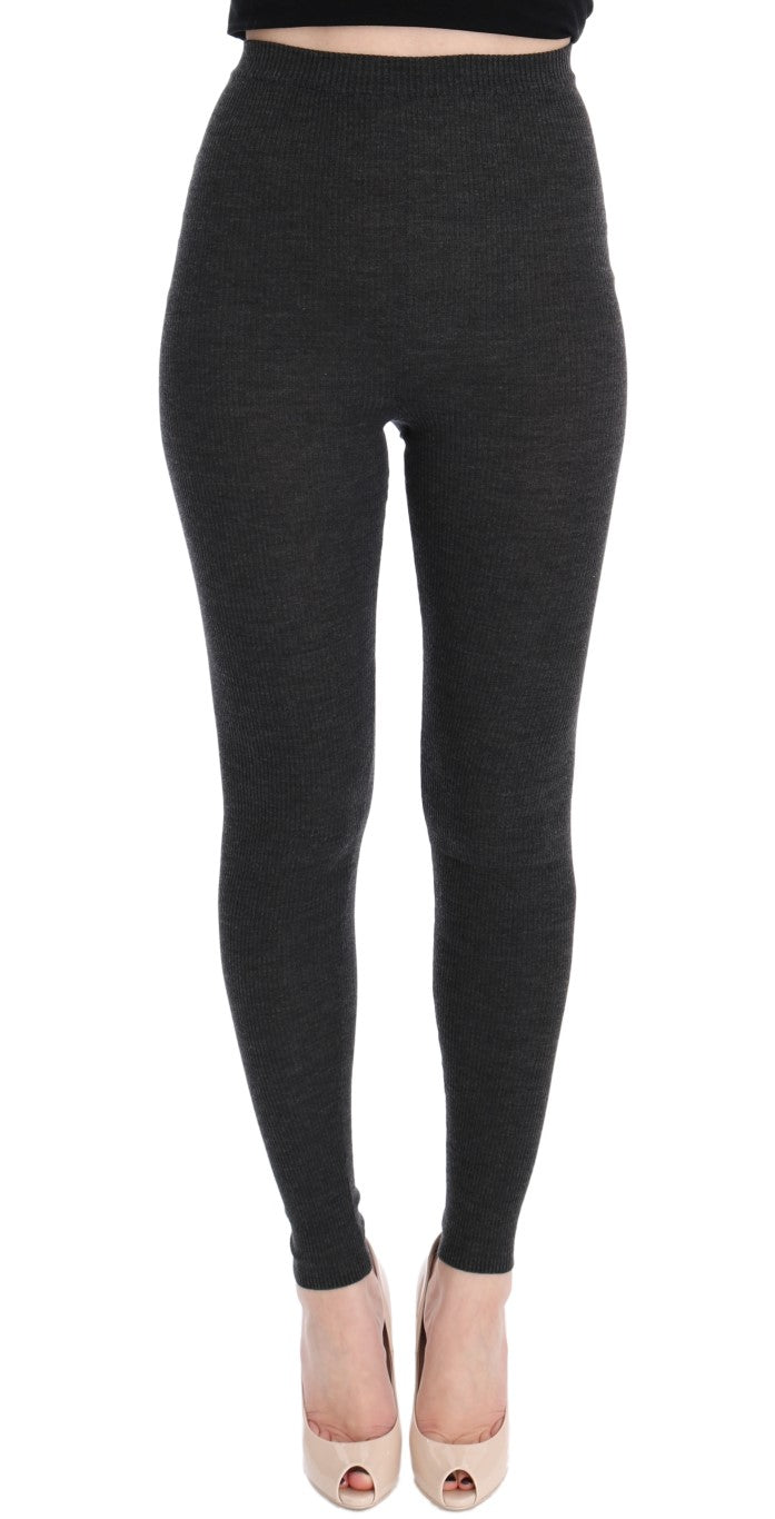 Dolce & Gabbana Gray Wool Stretch Tights | Regal Royce
