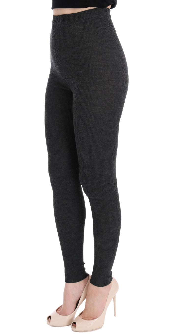 Dolce & Gabbana Gray Wool Stretch Tights | Regal Royce
