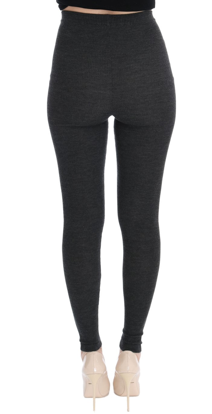 Dolce & Gabbana Gray Wool Stretch Tights | Regal Royce