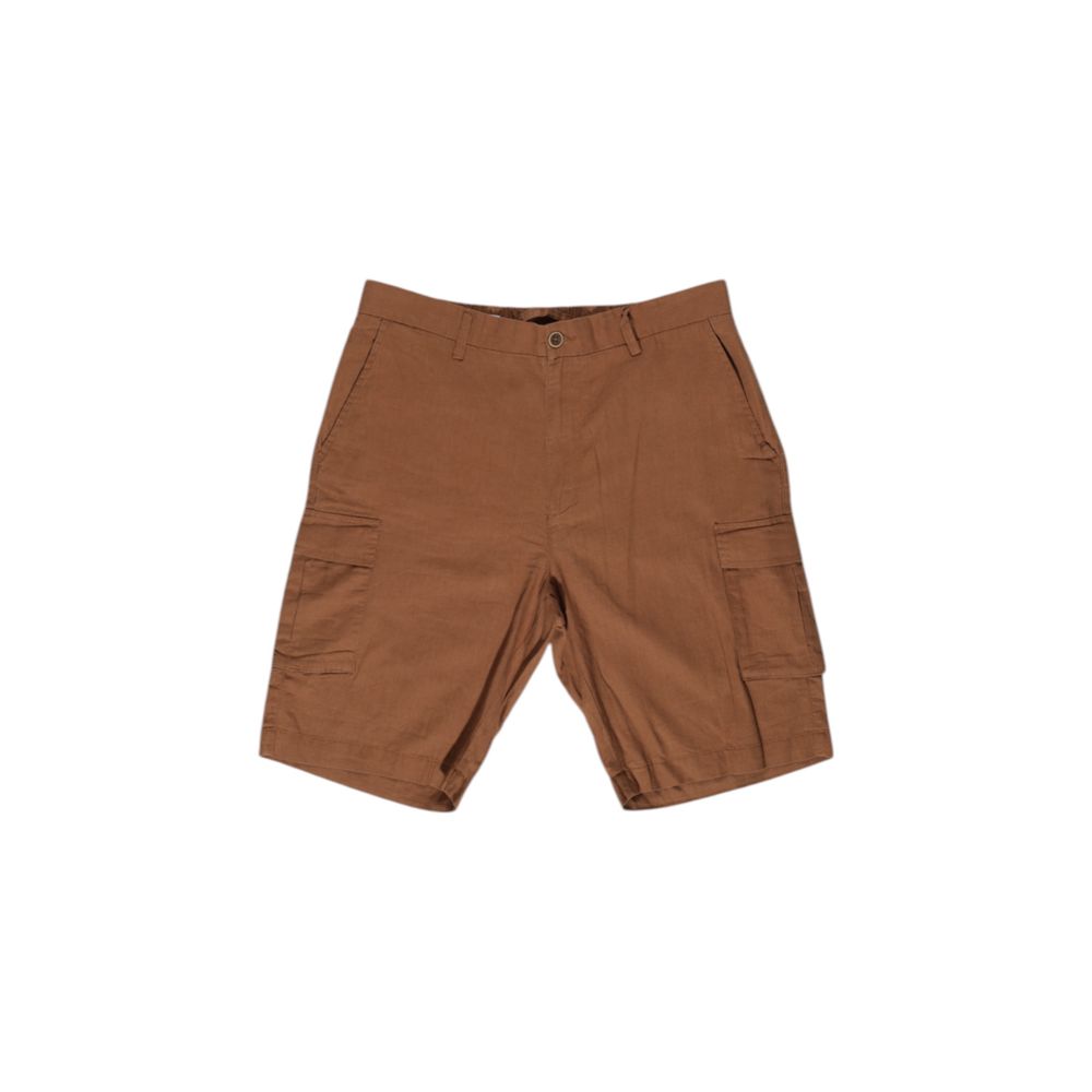 Hamaki-Ho Brown Linen Bermuda Shorts | Regal Royce