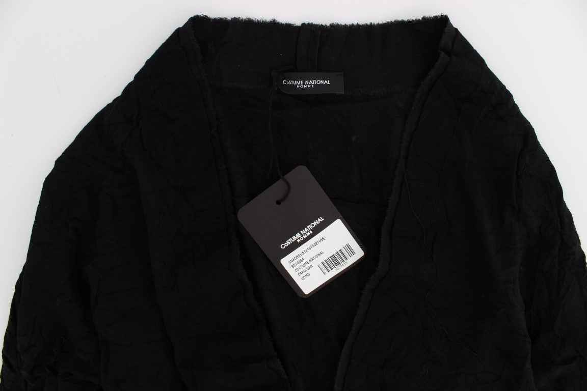 Costume National Black Fine Wool Button Cardigan | Regal Royce