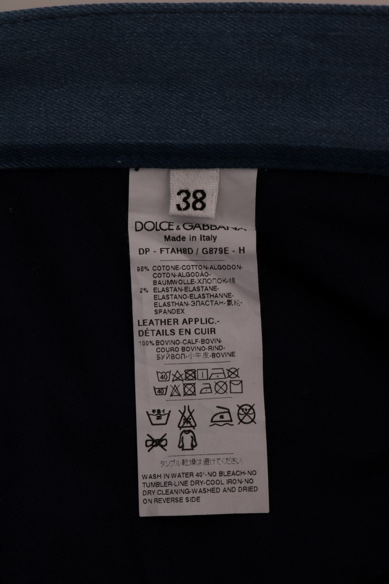 Dolce & Gabbana Blue GIRLY Striped Cotton Jeans | Regal Royce