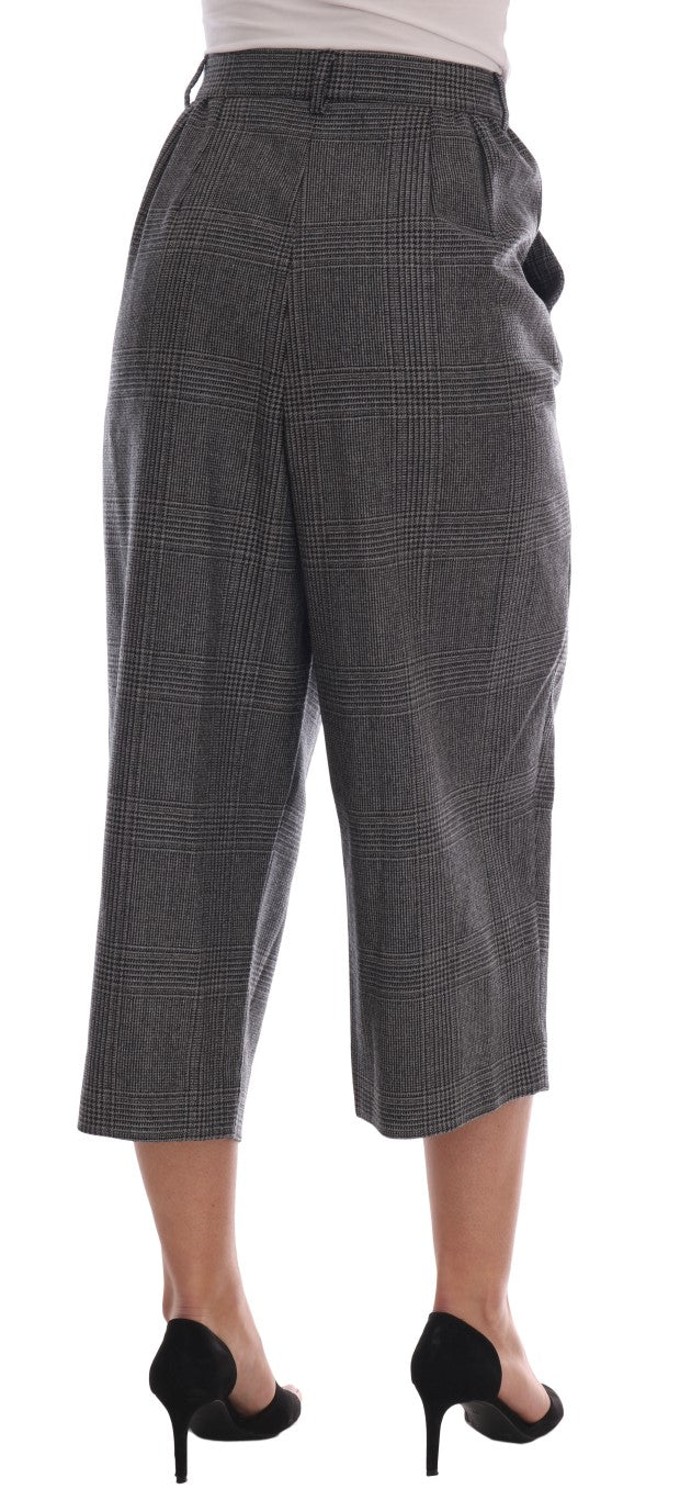 Dolce & Gabbana Gray Wool Capri Pants | Regal Royce