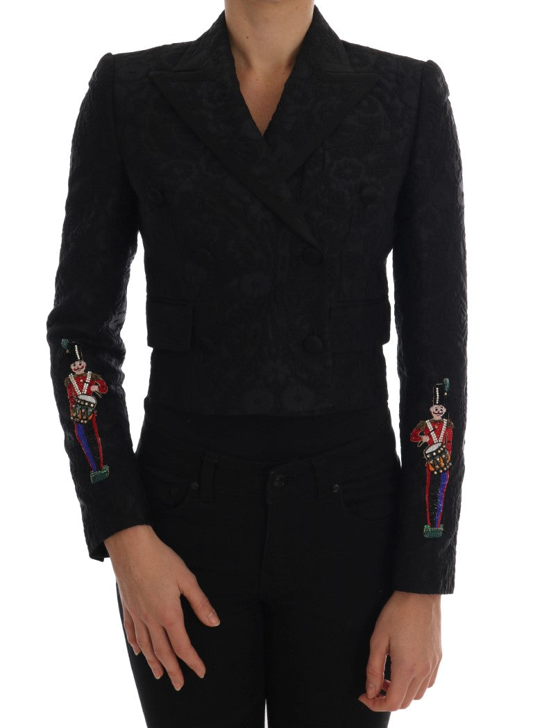 Dolce & Gabbana Black Brocade Blazer Jacket | Regal Royce