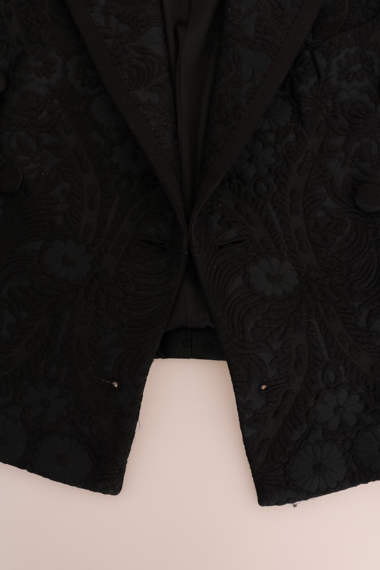 Dolce & Gabbana Black Brocade Blazer Jacket | Regal Royce