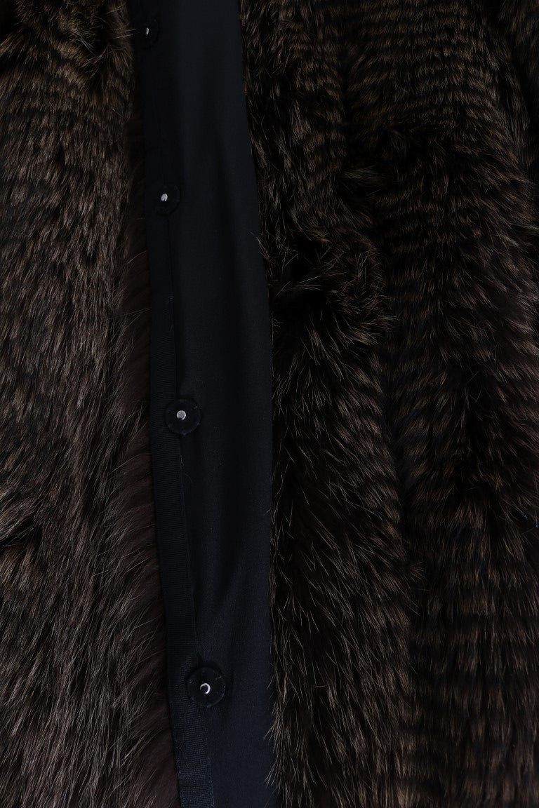 Dolce & Gabbana Brown Raccoon Fur Coat Jacket | Regal Royce