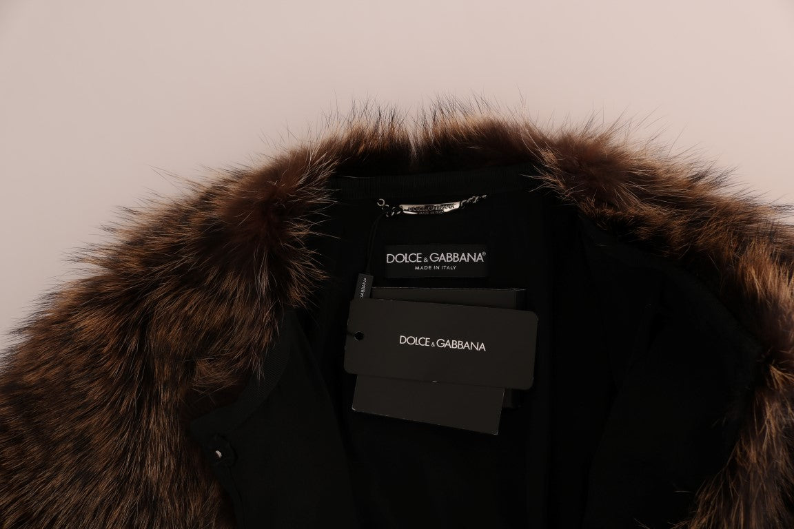 Dolce & Gabbana Brown Raccoon Fur Coat Jacket | Regal Royce