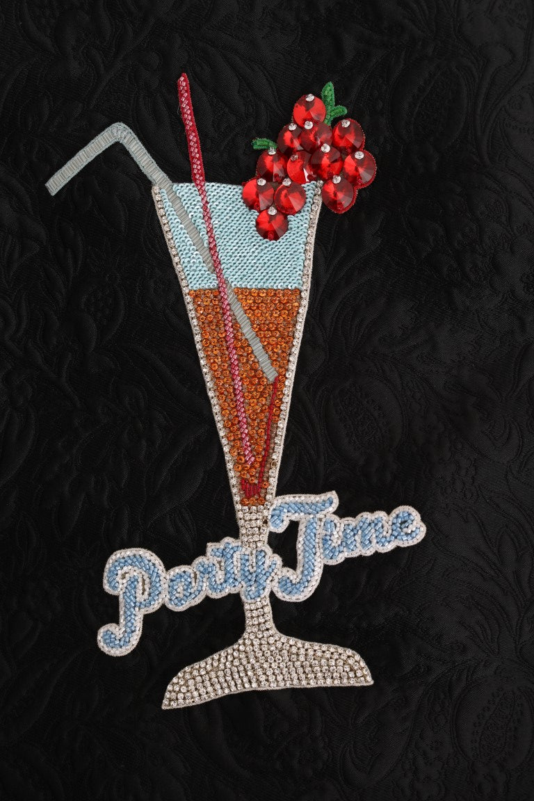 Dolce & Gabbana Black Fairy Tale Crystal Hooded Sweater | Regal Royce